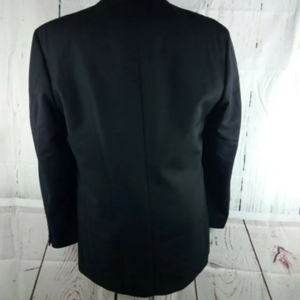 Haggar 42L Suit Blazer Sports Coat Black